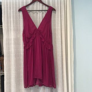 Pink drappy free people dress